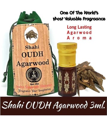 INDRA SUGANDH BHANDAR Attar For Men|Women World Best Oudh|Agarwood Grade 1 Shahi Oud Perfume 48 Hours Long Lasting Fragrance 3ml Rollon Wooden Pack