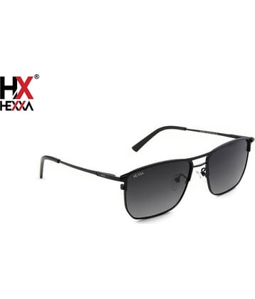 Hexxa Black Square Sunglasses ( Pack of 1 )