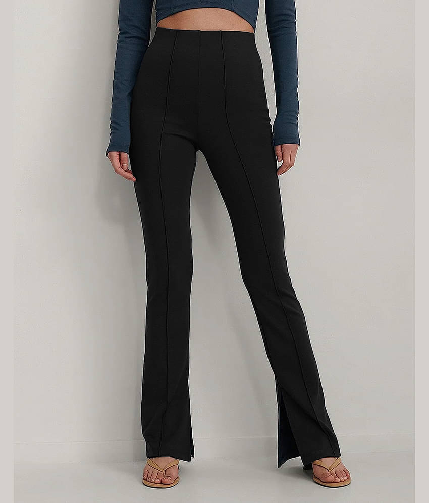 Addyvero - Peach Cotton Blend Regular Women's Slit Pants ( Pack of 1 )