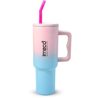 IMECO ECO SIPPER ULTRA Stainless Steel Sipper with Straw, Straw Cleaner (1.2L, Gradient)  BPA Free, Leak Proof Tumbler