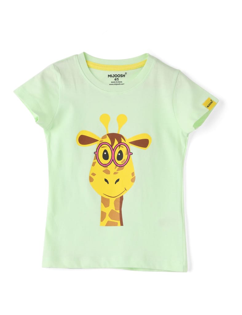 Elegant Kids Girls T-Shirt Patina Green / Bright Rose Pink, Soft Cotton, Ages 2-6 (2pcs pack) 20