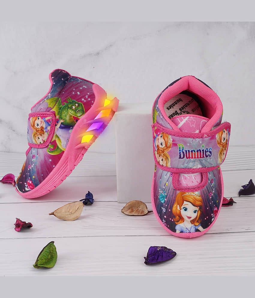 Bunnies - Multicolor Girl's LED Shoes ( 1 Pair )