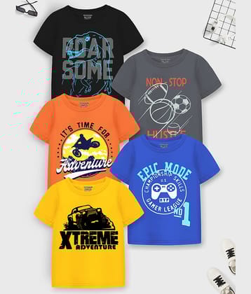 Trampoline Pack of 1 Boys Cotton Blend T-Shirt ( Multicolor1 )