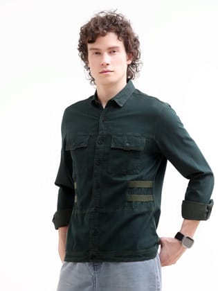 Rubans green denim overshirt-L