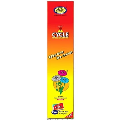 Cycle Three in One Agarbatti, 88 g Carton