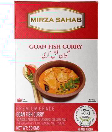 Mirza Sahab Goan Fish Curry Instant Mix 50 gm Pack of 4
