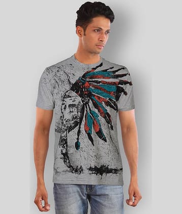 Huetrap Pack of 1 Cotton Regular Fit Men's T-Shirt ( Grey )