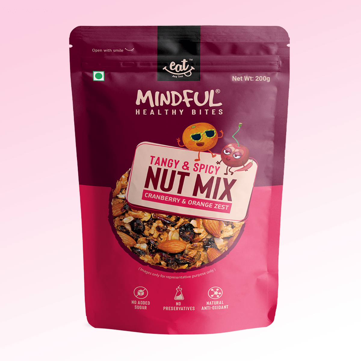 Cranberry & Orange Zest Trail Mix Pack of 1 - 200g