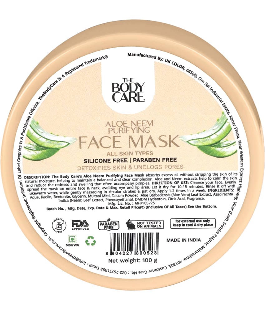 The Body Care Aloe Neem Pores Cleansing Purifying Face Mask ( 100g)