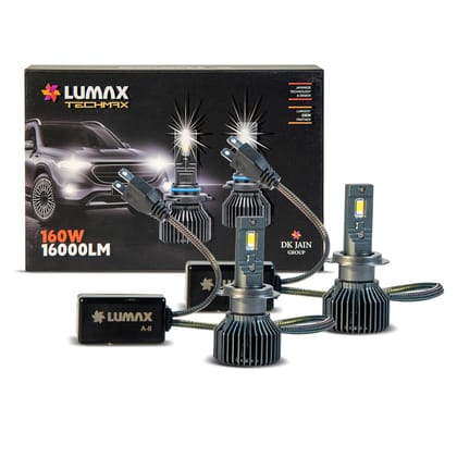 Lumax LED Auto Lamp H7 12V, 160W Kit | High Intensity |Safe Beam | IP67 Waterproof | Plug & Play Installation