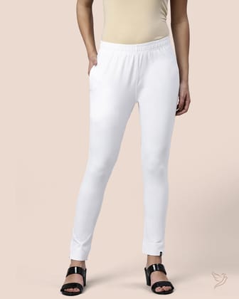 Sleek Kurti Pant - White-S / White