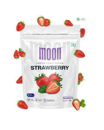 Moon Freeze Dried Strawberry Chips, 12 gm