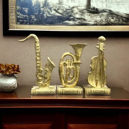 Musical Instruments Showpiece Polyresin for Home Décor Decoration Item H- 27cm-Poly Resin