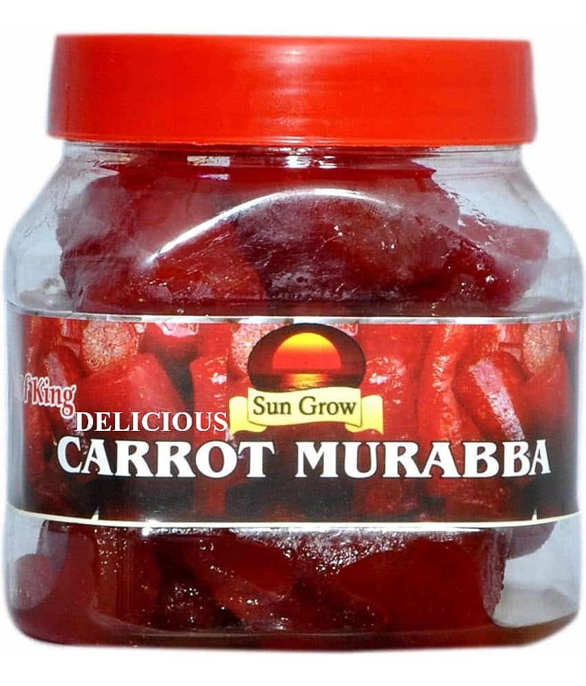 Sun Grow Home Made, Delicious Hand Made & Mother Made Herbal Organic Carrot Murabba, Palm Good Pickle 500 g
