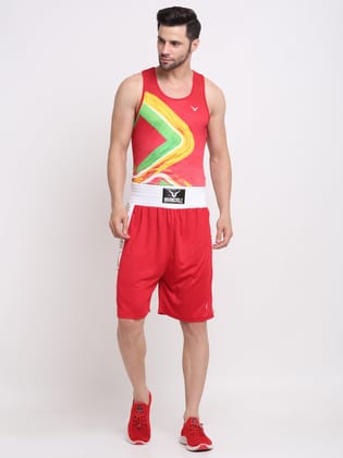 Invincible Men's Competition Boxing Set-Indian Red / L