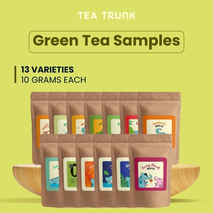 Green Tea Samples-13 X 10gms Loose Tea Packs