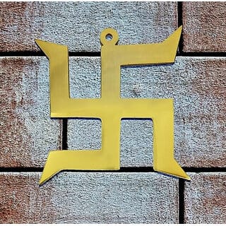 Astro-D Pure Brass Gold Hanging Trishakti Yantra, (Gold, Brass)
