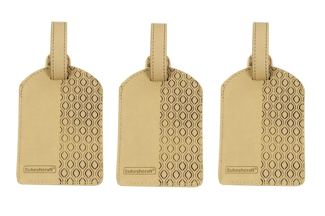 Sukeshcraft Luggage Tags Suitcase Tag Travel Bag Labels 3 Pcs.