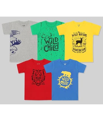 E1K Pack of 3 Boys Cotton T-Shirt ( Multicolor )