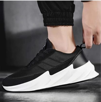 Mens Casual Synthetic Lace-ups Casual Shoes Size 9 (Black)