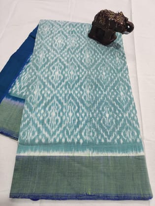 Pochampally Ikkat Cotton Light Blue