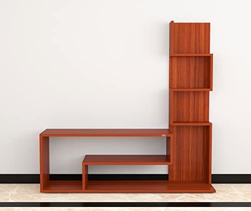 DAS Bravo Floor Standing Engineered Wood Tv Entertainment Unit Display Shelf for Living Room Classic Walnut- Ideal for Upto 43" Screen