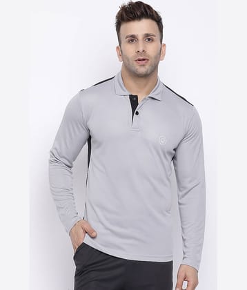 Chkokko - Silver Polyester Regular Fit Men's Sports T-Shirt ( Pack of 1 )