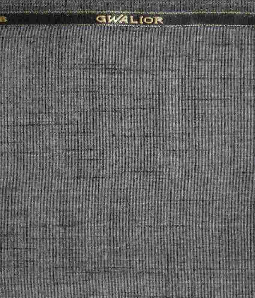 Gwalior Suitings Gray Polyester Unstitched Pant Piece