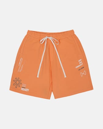 Global Society Orange Shorts-XXS