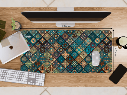 "Pattern Prints" Gaming Mousepad – Elevate Your Gaming Experience-Extra Large (42CM x 90CM)