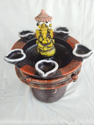 Terracotta Lamp Unique Water Design