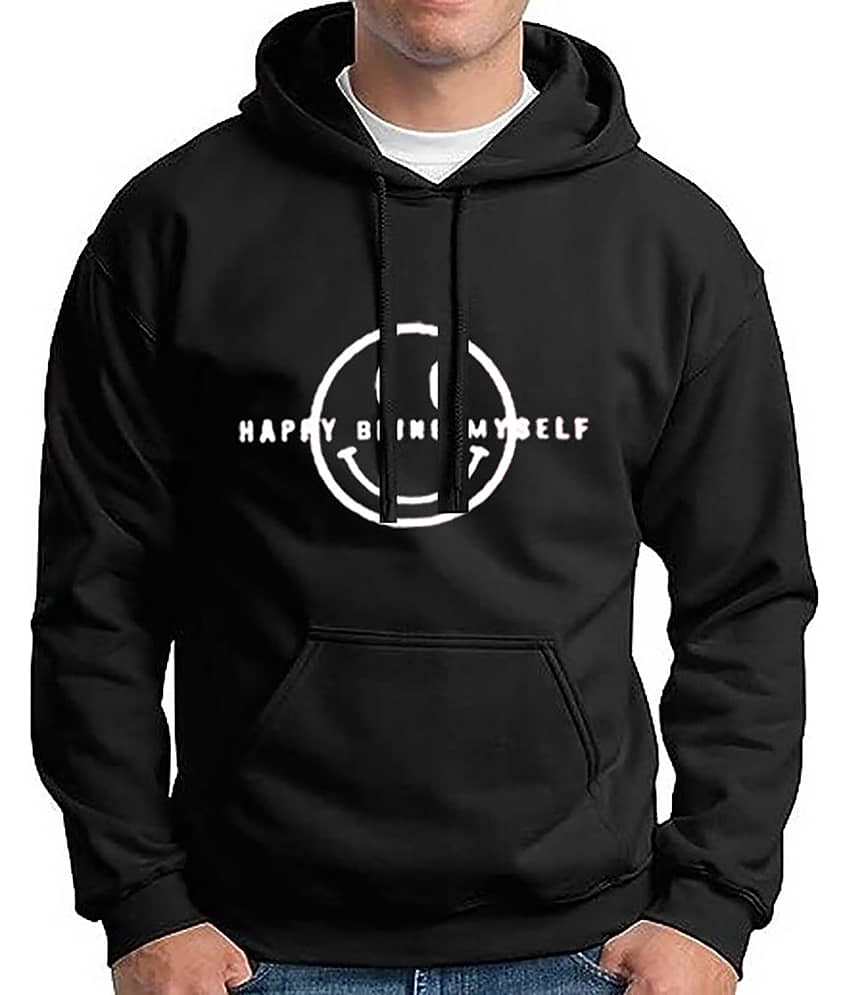 code yellow Fleece Hooded Men's Sweatshirt - Black ( Pack of 1 )