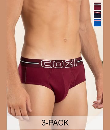 Lux Cozi Pack of 3 Cotton Blend Briefs For Men's ( Multicolor8 )