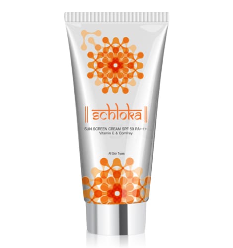 Schloka Sun Screen Cream Spf 50 Pa Plus Plus Plus With Vitamin E and Comfrey 60 ml