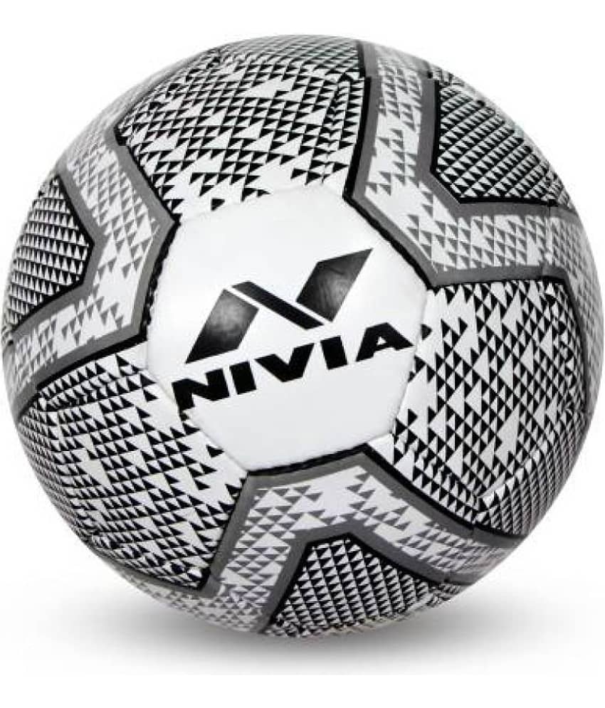 Nivia Nivia Black & White Yellow Football Size- 5