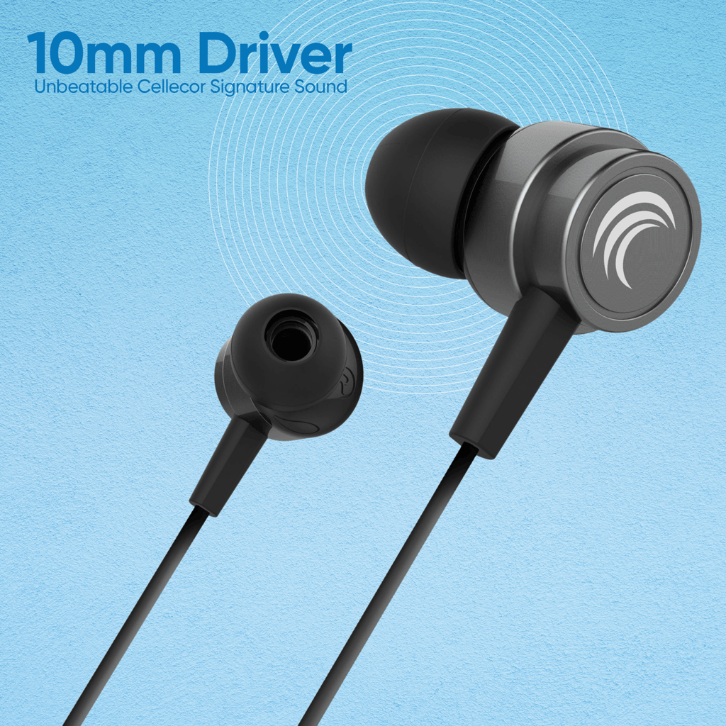 Cellecor BS-1 Wireless Bluetooth Earphone Neckband with 30 Hrs playtime Bluetooth-Black