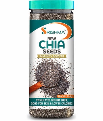 Srishma Raw Chia Seeds for Weight Loss Loaded with Omega 3, Zinc & Fiber Diet Food Chia Seeds 200 gm