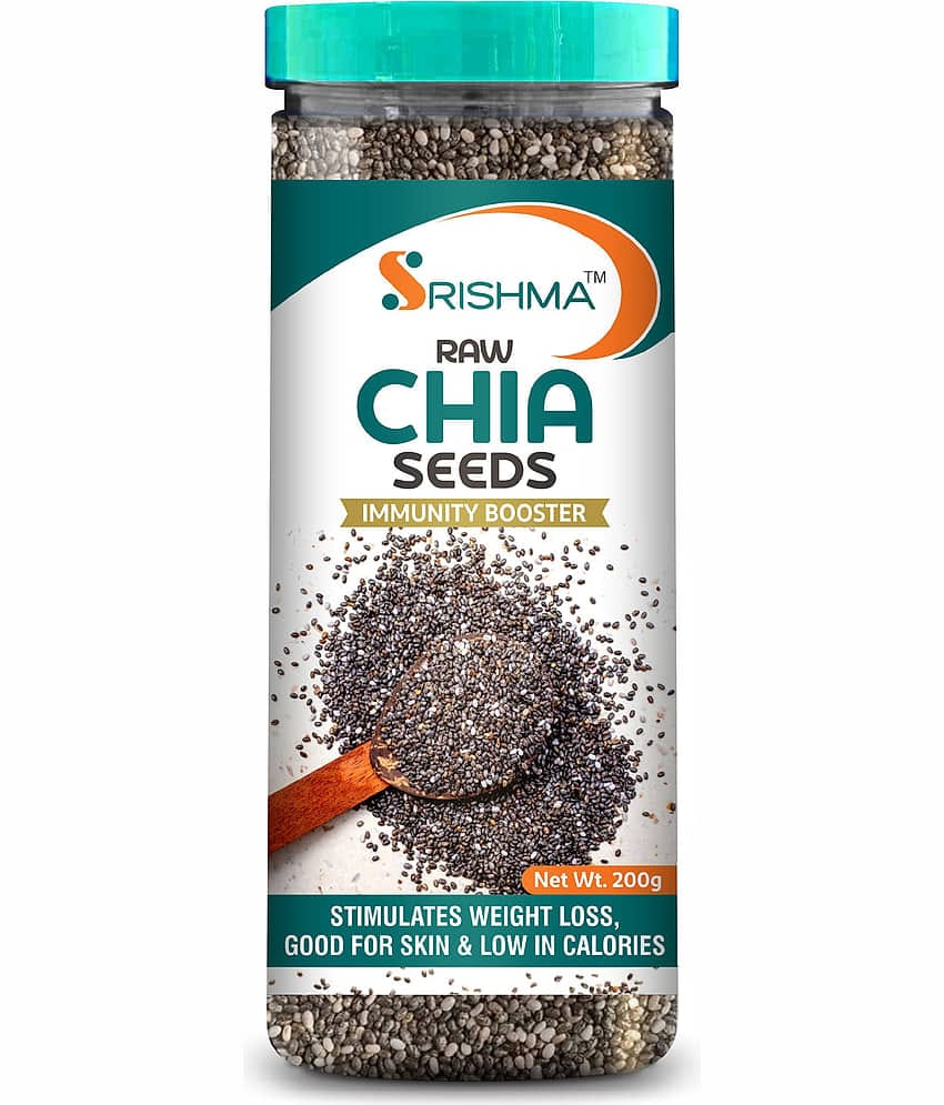 Srishma Raw Chia Seeds for Weight Loss Loaded with Omega 3, Zinc & Fiber Diet Food Chia Seeds 200 gm