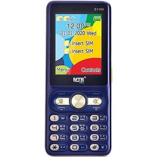 MTR S1100 (Dual Sim, 2.4 Inch, 3000 mAh Battery, Dark Blue)