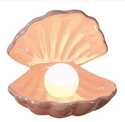 Night Light Pearl Clamshell Lamp