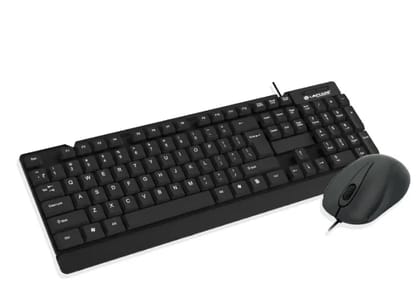 E9 Wired ComboUV Coated Keys | 1000 DPI Optical | Spill Resistant Build | Slim Lightweight Design | Plug & Play USB