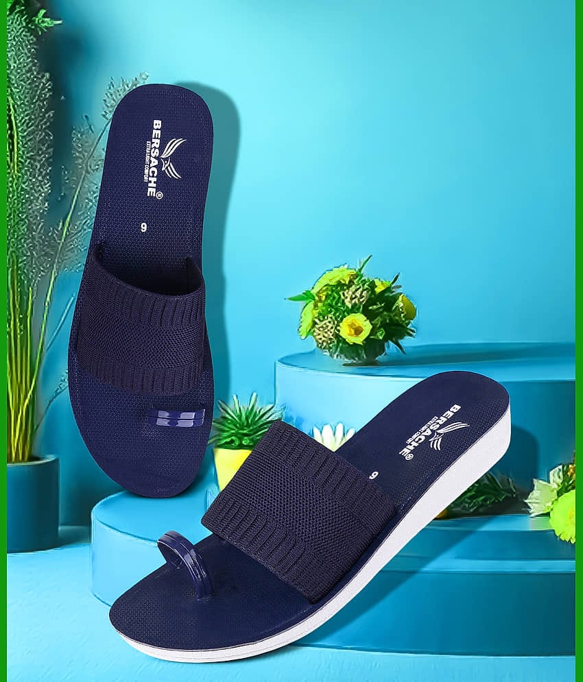 Bersache Blue Women's Leather Slipper