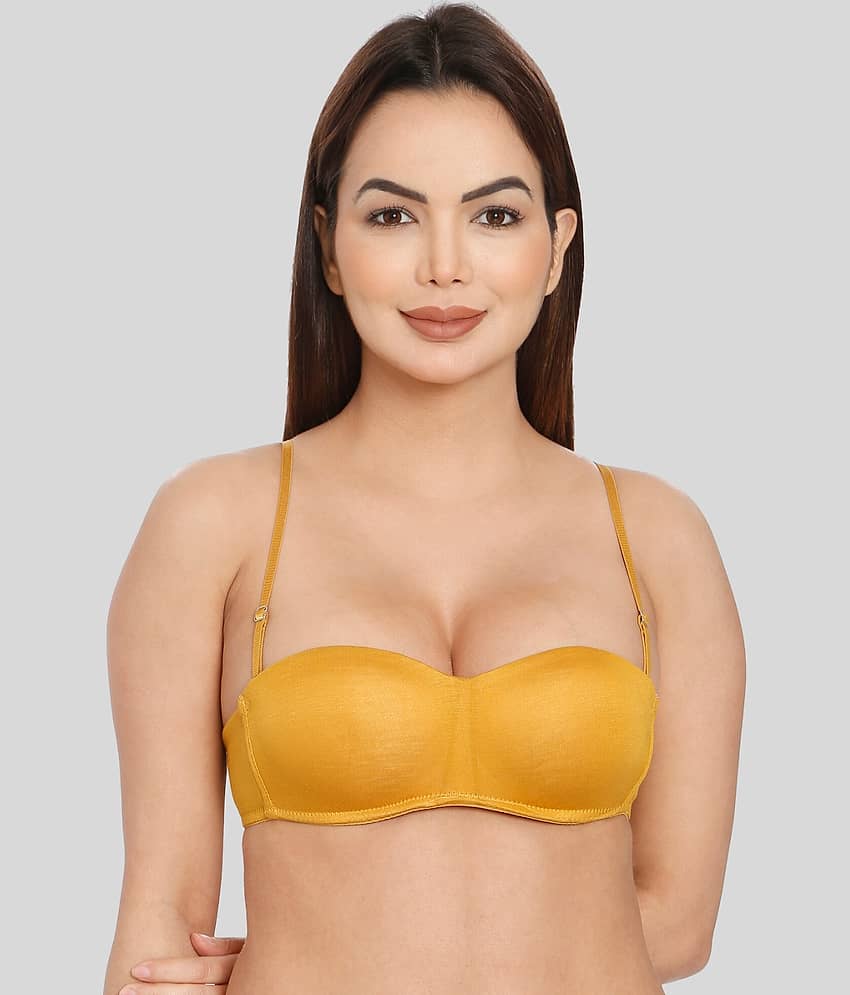 ILRASO Polyester Lightly Padded Women's Balconette Bra ( Olive )
