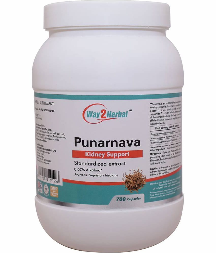 Way2Herbal Punarnava Capsule 700 No.S Pack of 1
