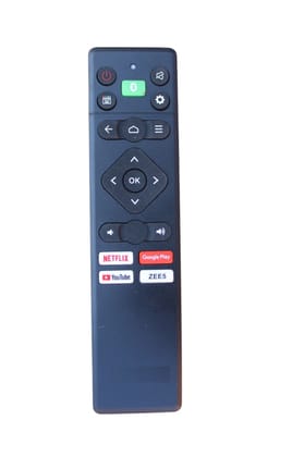V3Deals Compatiable Panasonic Tv/Sanyo Tv Smart LED TV with Netflix YouTube Zee5 & Google Play Hotkeys -Non Voice - Please Match The Image with Your Old Remote (Panasonic Green Zee5)