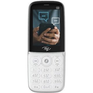 Itel Magic X (Dual Sim ,2.4 Inch Display, 1200 mAh Battery, White)
