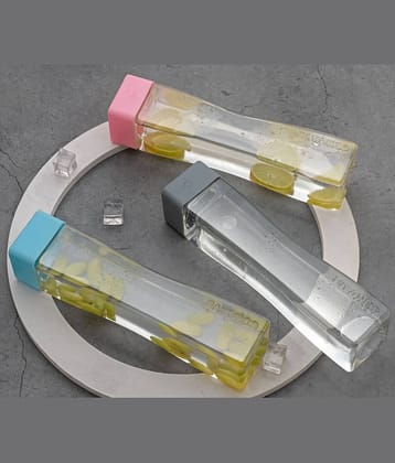 2Mech Concave Shpae Antic Square water bottle 3pc Multicolour Plastic Fridge Water Bottle 850 mL ( 3 )