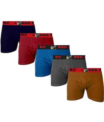 VEE SAA Pack of 5 Cotton Trunks For Men's ( Multicolor )