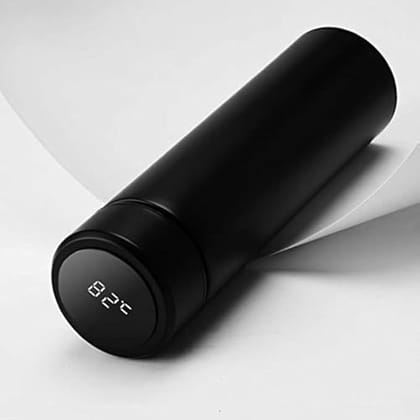 Smart Vacuum Insulated Bottle with LED Temperature Display, Black, Tea Filter, Touch Screen