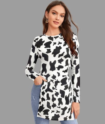 Sanjana Silk Women's Cotton Blend Tunic ( White )